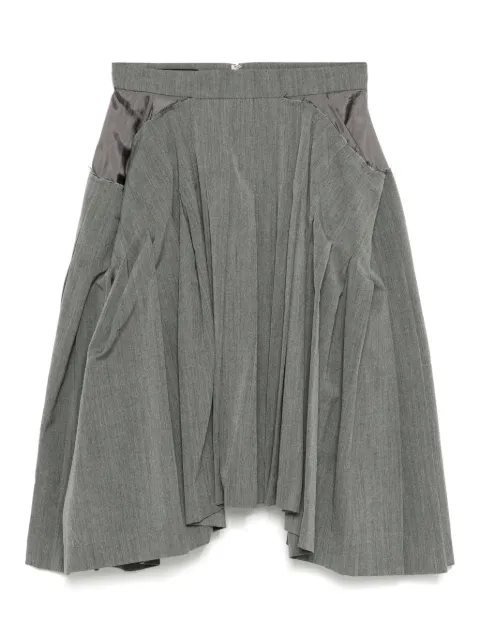 pushBUTTON square pleated skirt Grey PB2520405W