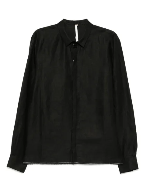 Label Under Construction linen shirt Black FSH27114X