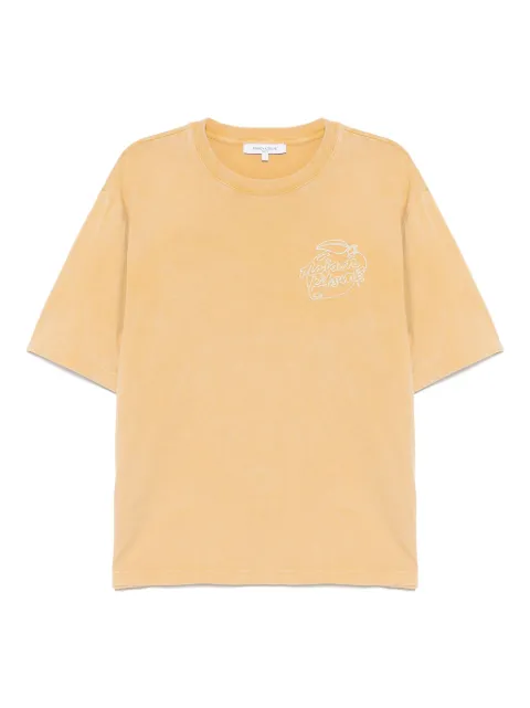 Maison Kitsuné embroidered T-shirt Yellow OM00115KJ01190110