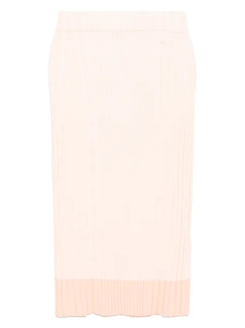 Maison Kitsuné fox patch skirt Pink OW01520KT1121