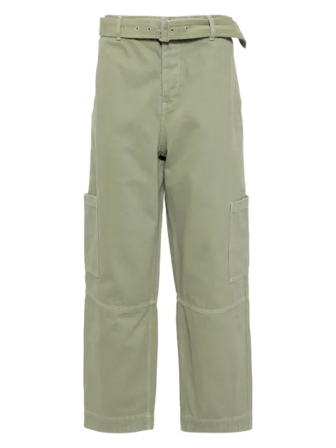 Maison Kitsuné belted utility pants Green OM01104WD40120077