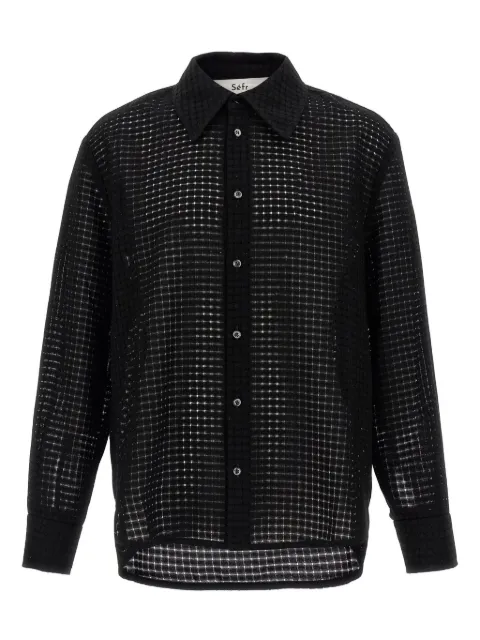 Séfr Wes shirt Black MSS25WESBAS