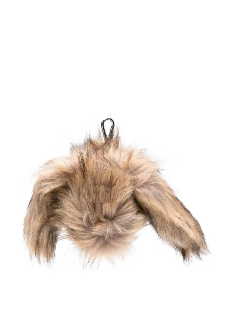Simone Rocha faux-fur coin purse Brown COINPURSE10815FAUXFURBROWNCLEAR