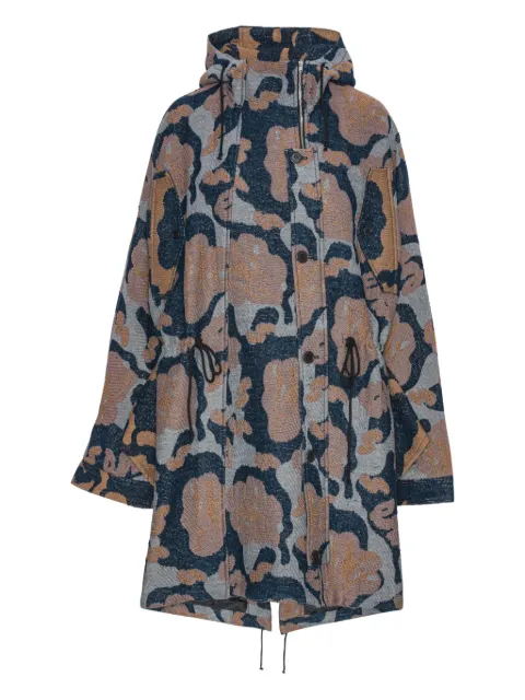 Henrik Vibskov hooded drawstring coat Blue AW25STUDM609