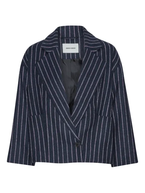 Henrik Vibskov Shady pinstripe lapel jacket Blue AW25STUDF607