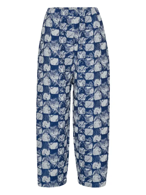 Henrik Vibskov patterned elasticated waistband trousers Blue AW25STUDM512