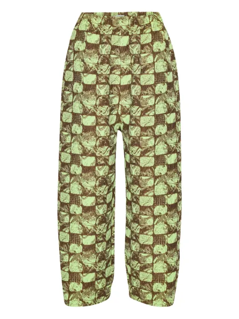 Henrik Vibskov Eclipse checkered trousers Brown AW25STUDM512
