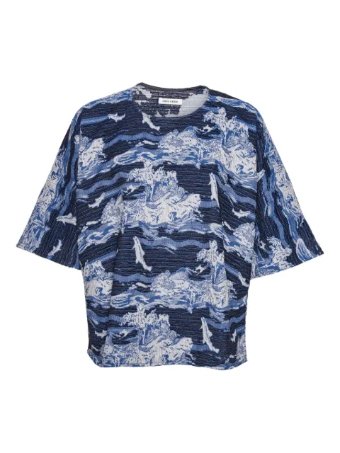 Henrik Vibskov landscape-print t-shirt Blue AW25STUDM212