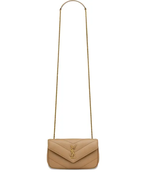 Saint Laurent mini Loulou quilted leather shoulder bag Neutrals 821749AAEAX