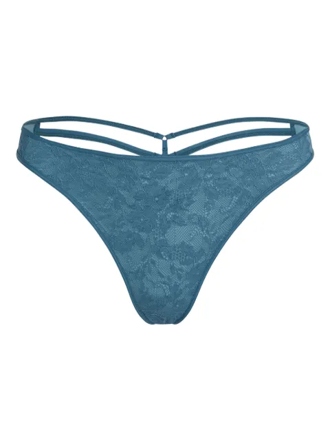 Marlies Dekkers lace-detail brazilian thong Blue 37453