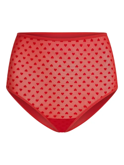 Marlies Dekkers heart-pattern high-waist briefs Red 37465