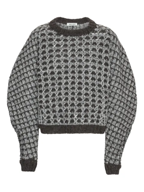 Henrik Vibskov textured long-sleeve sweater Brown AW25STUDF701