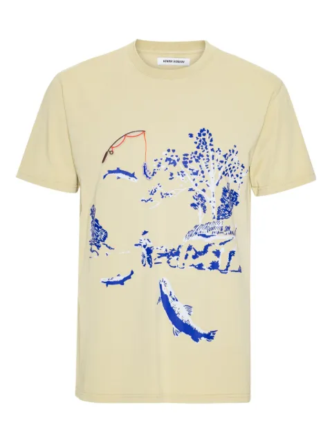 Henrik Vibskov fishing-scene print T-shirt Neutrals AW25STUDM803