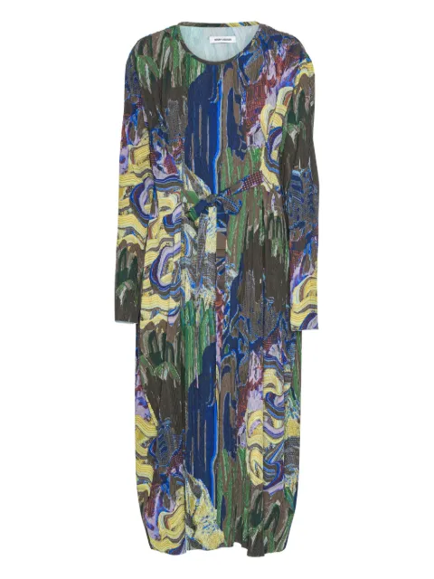 Henrik Vibskov O abstract-print midi dress Blue AW25STUDF321