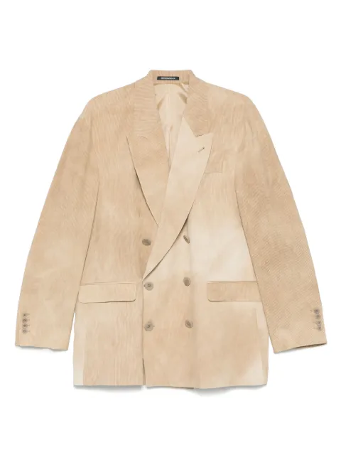 Emporio Armani ribbed blazer Brown EM002351TE15248