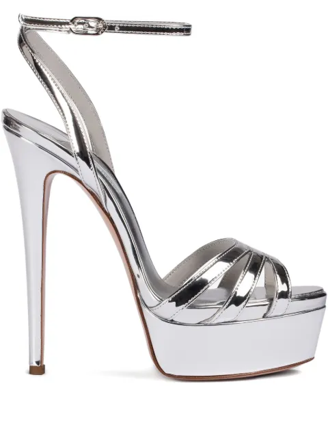 Le Silla 140mm Lola platform sandals Silver 5715Q100R1PPMRA