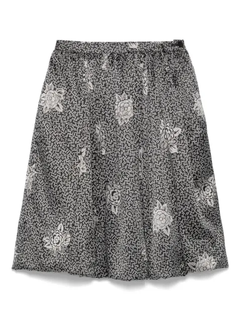 Giorgio Armani Pre-Owned 1990s floral mini skirt Black GA250LP
