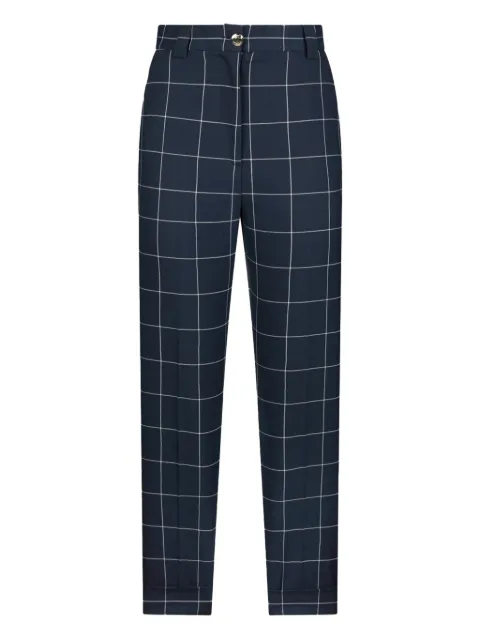 LIU JO Blue check trousers Blue CA5238T1969