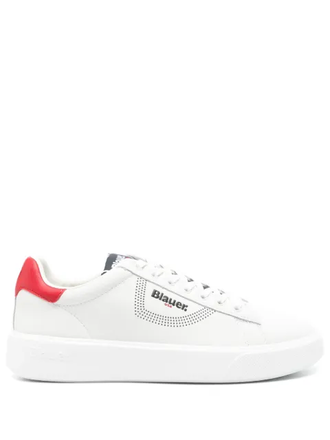 Blauer leather sneakers White S5BUCK03LES