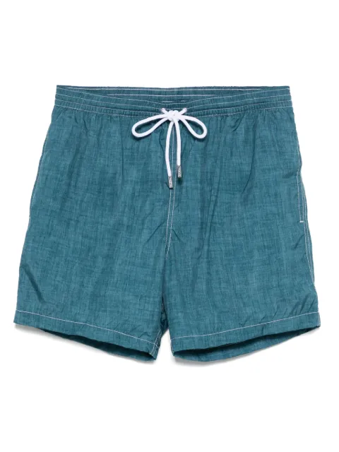 Barba logo-patch swim shorts Green COSTUME48620