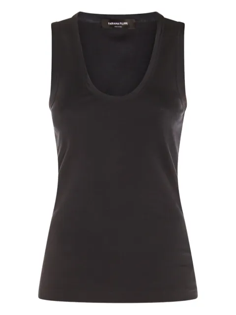 Fabiana Filippi cotton tank top Blue JED275F606L396