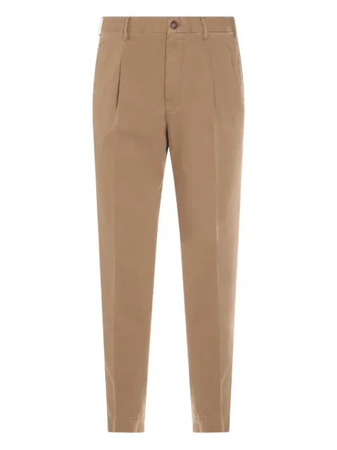 Incotex logo-patch trousers Neutrals ZX541W90423