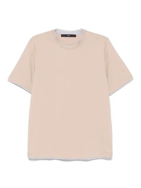 SAPIO layered-detail T-shirt Neutrals 6012373711