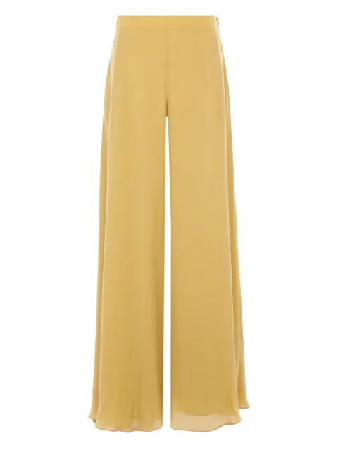 Elie Saab wide-leg silk trousers Yellow P0124NS25SI001