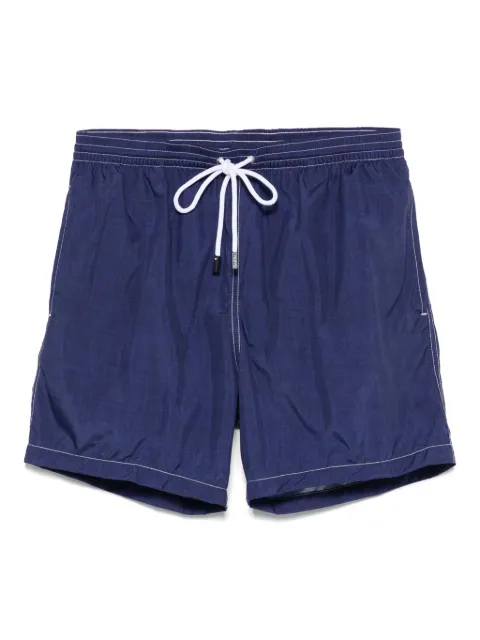 Barba logo-patch swim shorts Blue COSTUME48620