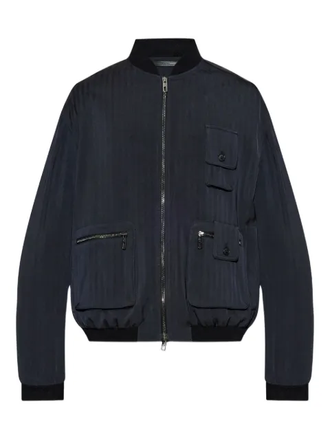 Giorgio Armani zip-up bomber jacket Blue GM001345TE11818