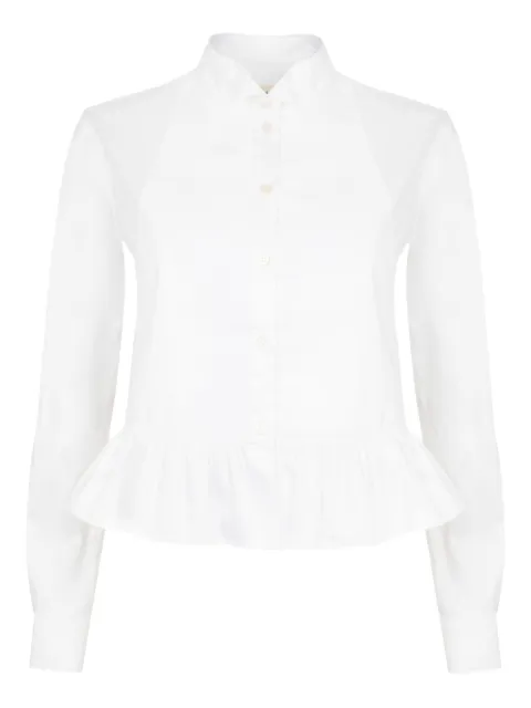 Temperley London June peplum-detail shirt White 23AWJNE50950