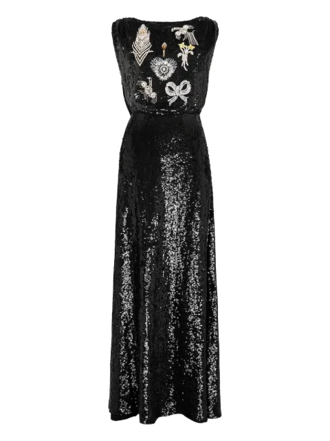Temperley London Adalina sequin-embellished maxi dress Black 23AWADL54533
