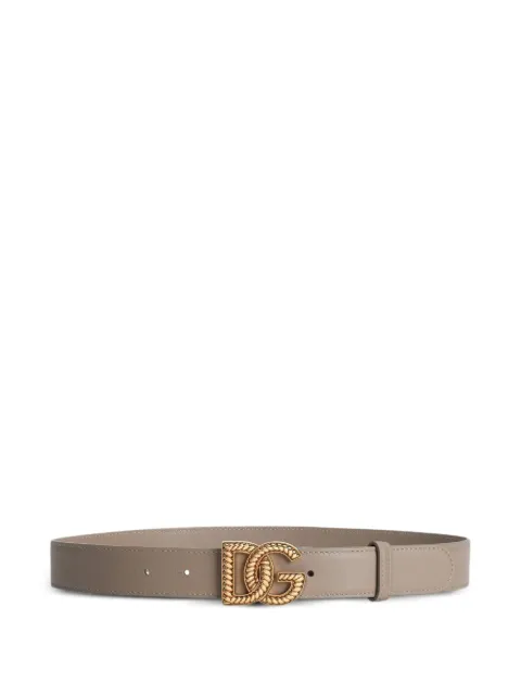 Dolce & Gabbana plongé calfskin DG logo belt Neutrals BE1663A9S25