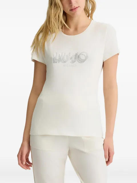 LIU JO logo-detail T-shirt Neutrals TA5214JS003M9136