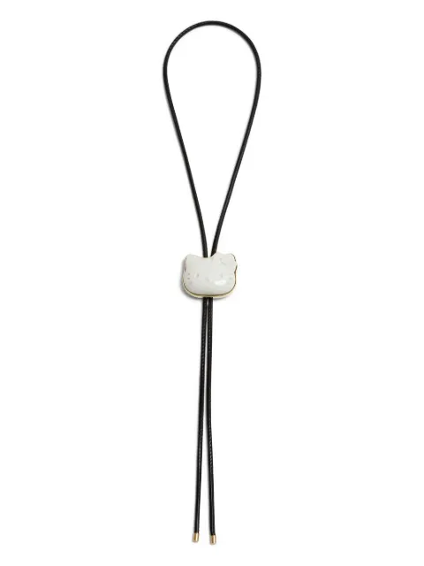 Andres Gallardo Hello Kitty leather necklace Gold HELLOKITTYLEATHERTIE