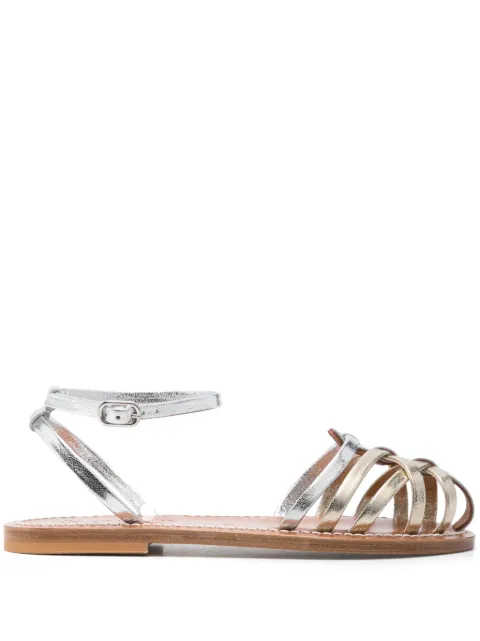 K. Jacques Cyrenia round-toe sandals Silver CYRENIAFMIELBG