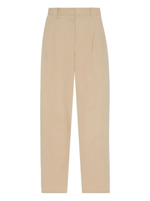 The Row pleated-waistband straight-leg trousers Neutrals 8719W2980