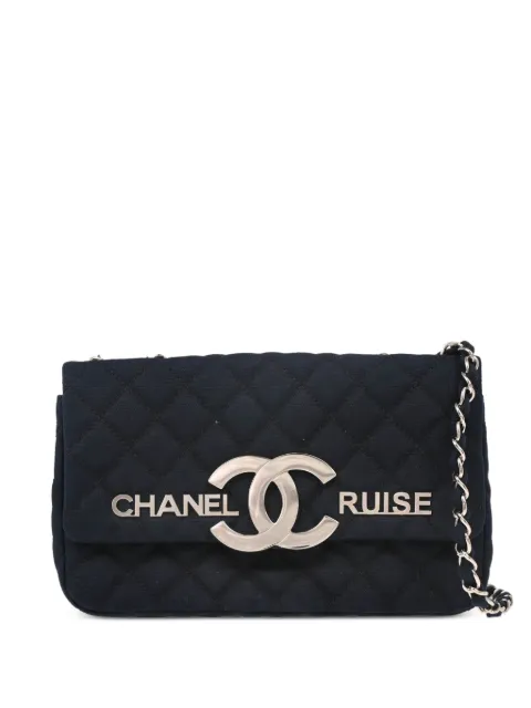 CHANEL Pre-Owned 2008 Cruise Line shoulder bag Blue 12608162