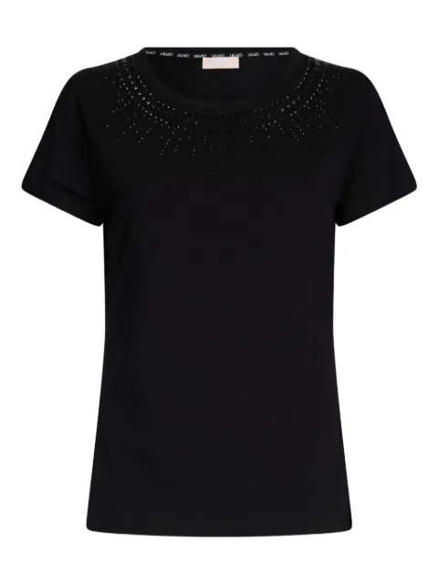 LIU JO embellished crew-neck T-shirt Black TA5214JS003M9288