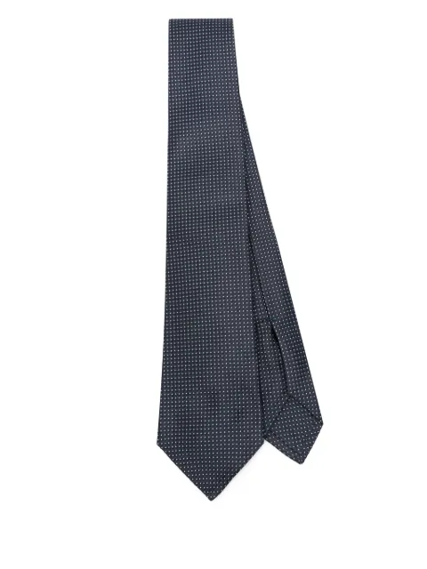 Kiton patterned-jacquard tie Blue UCRVKRC04L0302003