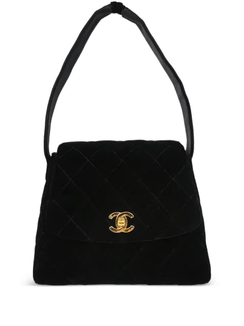 CHANEL Pre-Owned 1997 diamond-quilted handbag Black 4769469