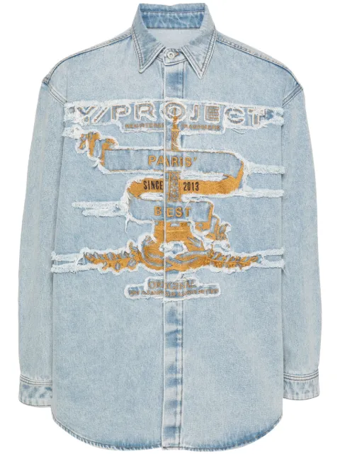 Y/Project Paris Best Patch Denim Shirt Blue "Blue" Blue 207SI002D22