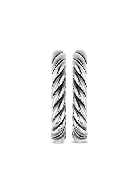 David Yurman sterling silver DY Madison® hoop earrings Silver E18620SS