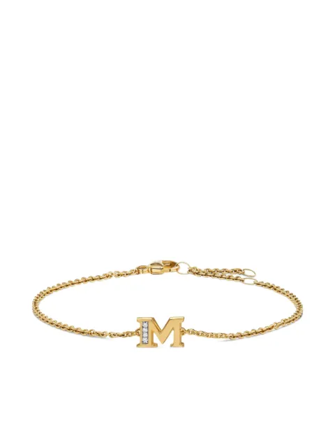 David Yurman 18K yellow gold Petite Pavé Initial diamonds bracelet Gold B18561D88ADIM