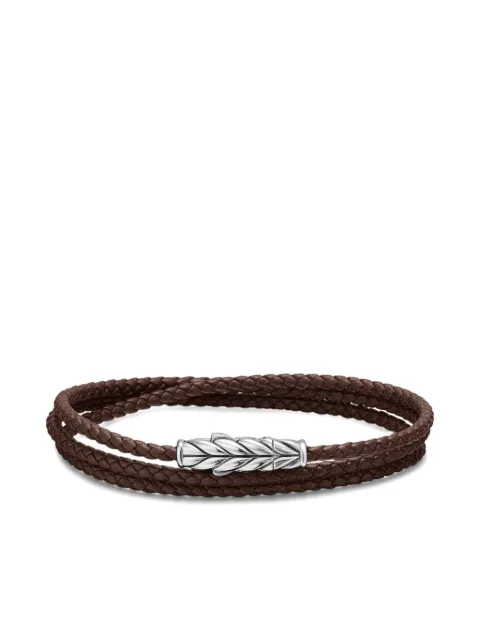 David Yurman sterling silver Chevron Triple bracelet Silver B35144MSSBRLE