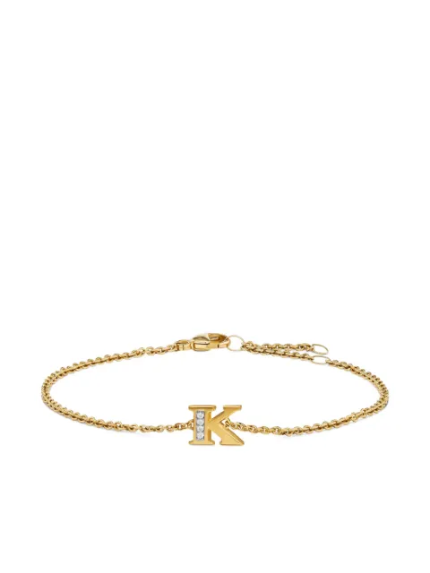 David Yurman 18K yellow gold Petite Pavé Initial diamonds bracelet Gold B18561D88ADIK