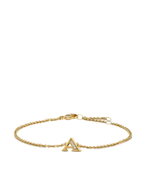 David Yurman 18K yellow gold Petite Pavé Initial diamond bracelet Gold B18561D88ADIA