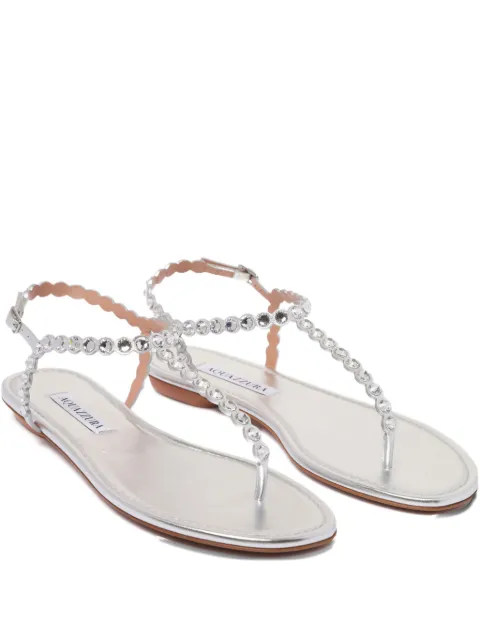 Aquazzura open-toe embellished sandals Silver TQLFLAS2