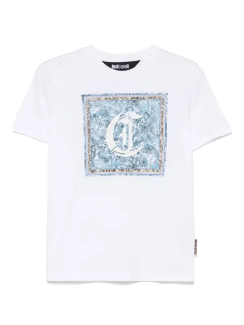 Just Cavalli logo-print T-shirt White 78PAHC12CJ600