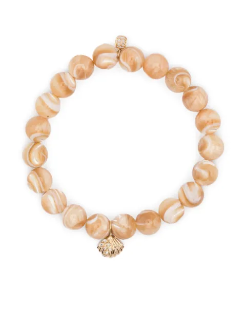 Sydney Evan 14CT yellow gold Stone Shell bracelet Neutrals CJP2655Y1608